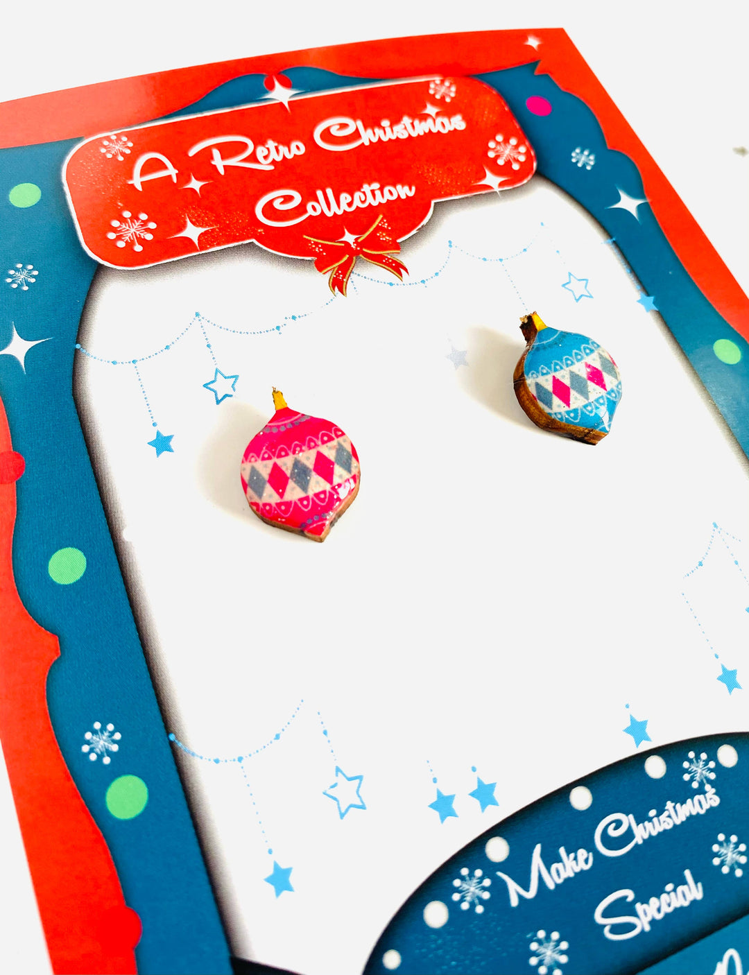 Retro Bauble Stud Earrings by Rosie Rose Parker