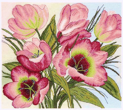 Tulips Counted cross stitch kit 1211A