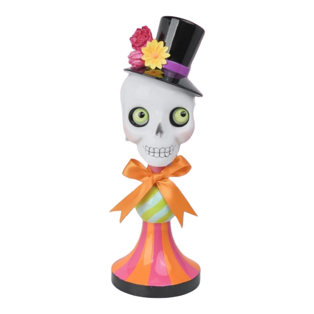 14.5in Quirky Skull Pedestal by December Diamonds