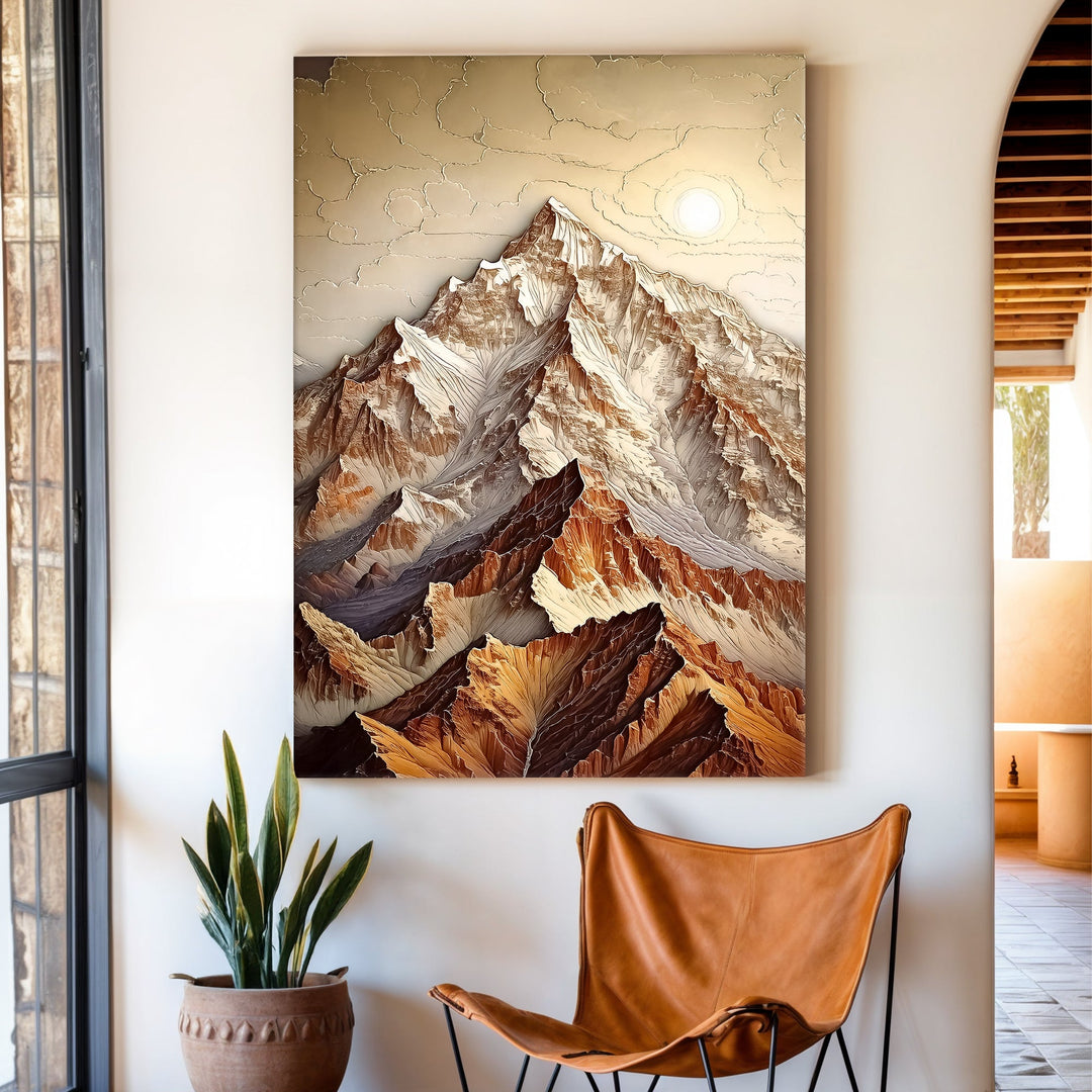 3D Minimalist Mountain Wall Art