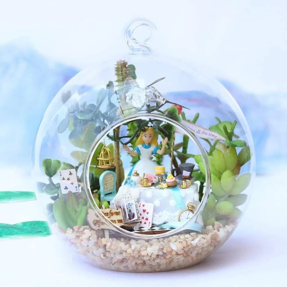 Miniature Wizardi Roombox Kit -  Alice forest afternoon tea Dollhouse Kit
