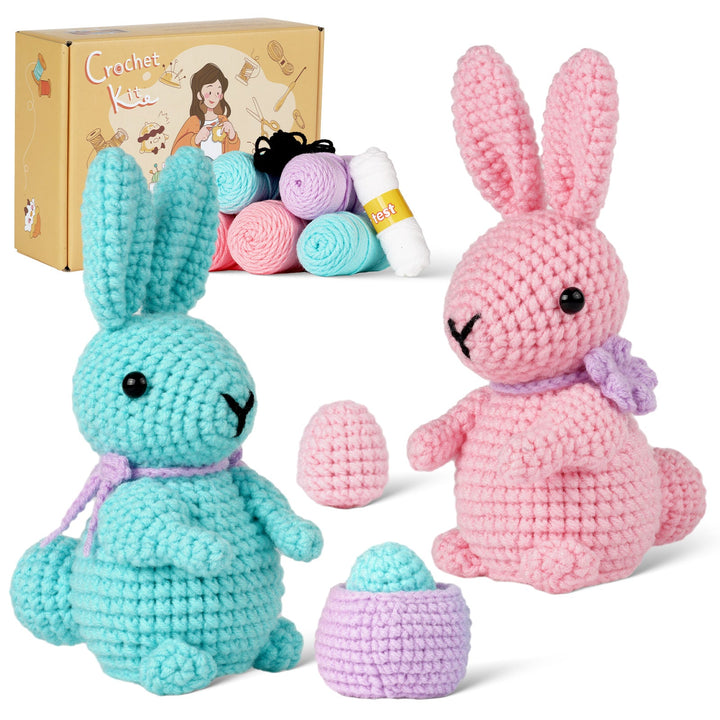 Rabbits Amigurumi DIY Crochet Kit Wizardi F07N8-M172