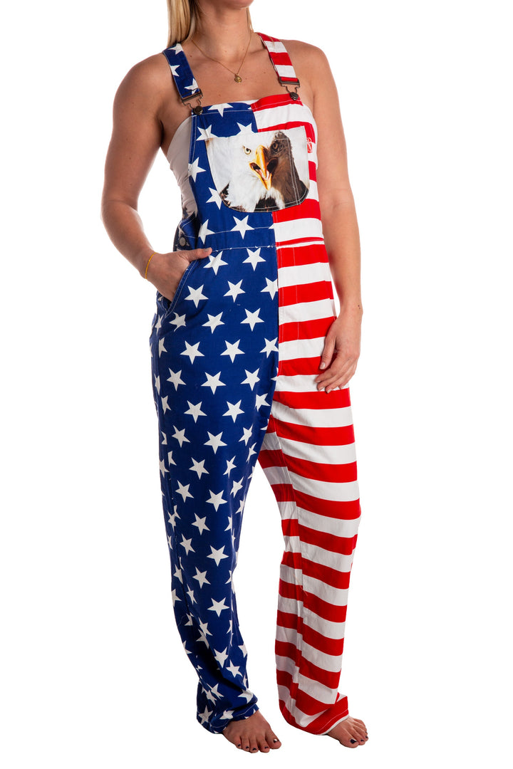 The Screamin Eagles | Women's Unisex American Flag Overalls