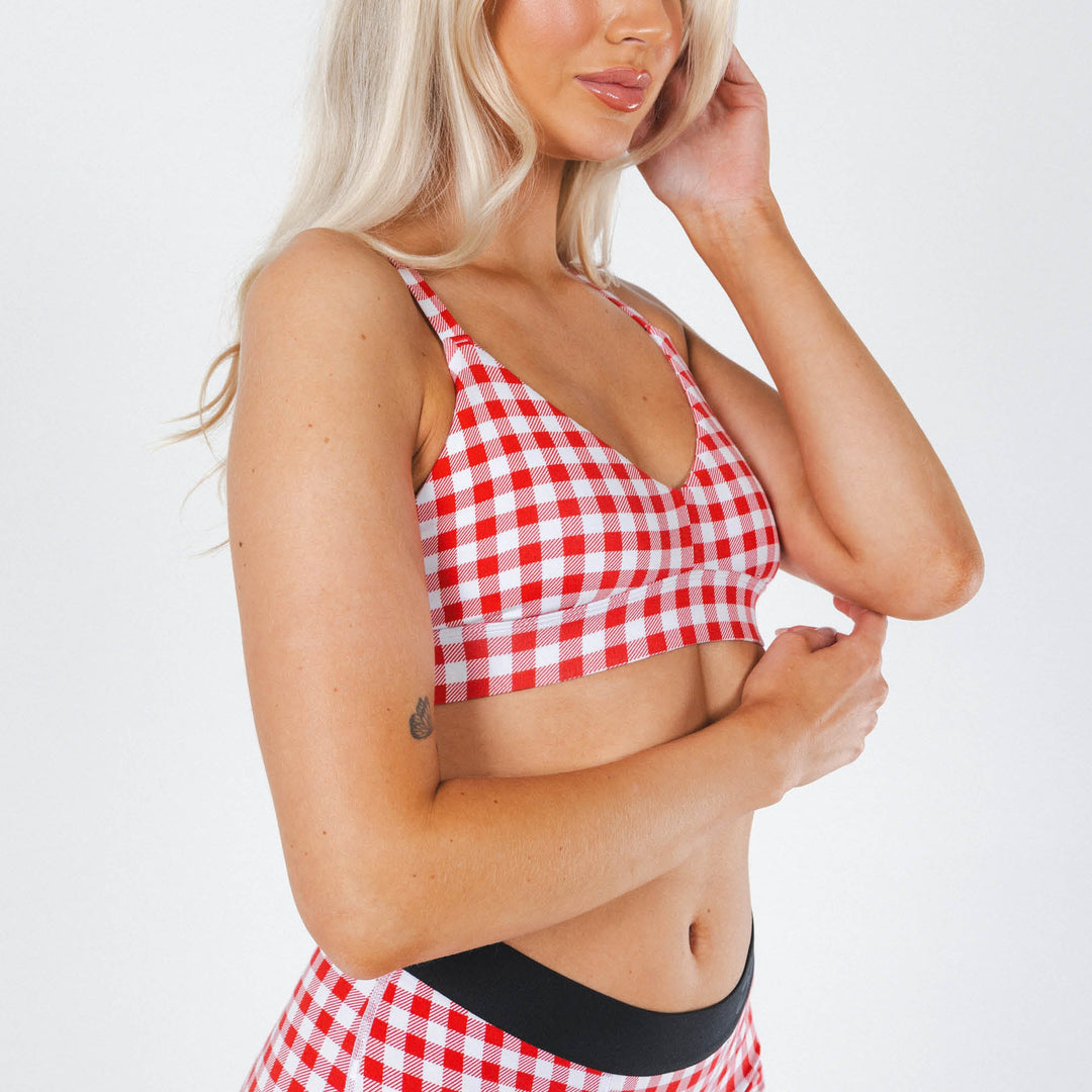 The Hot Diggity | Red Gingham Boob Hammock™ Busty Bralette