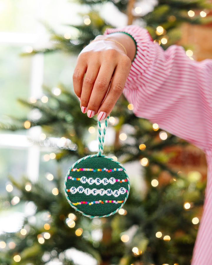 Needlepoint Ornament - Merry Swiftmas