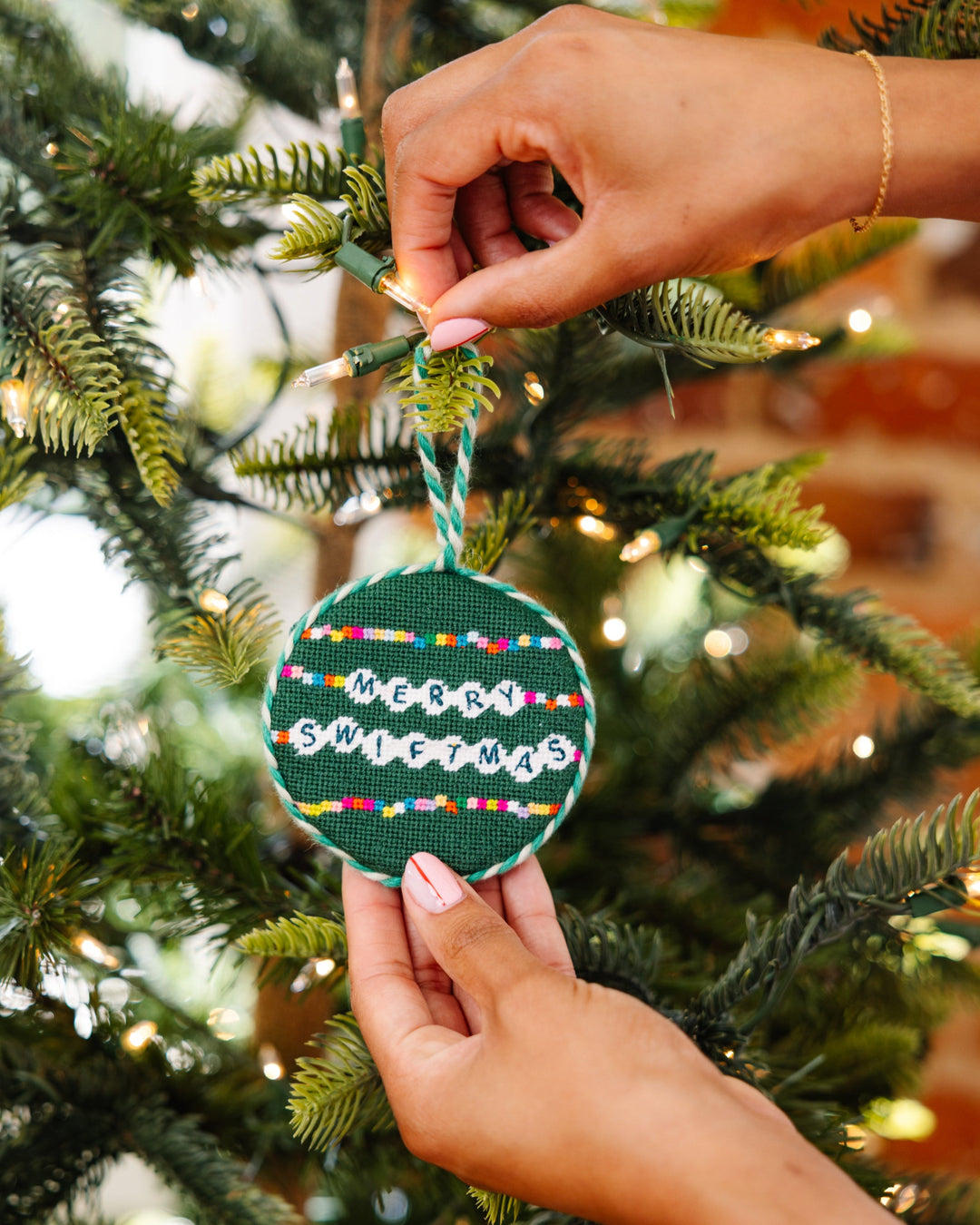 Needlepoint Ornament - Merry Swiftmas