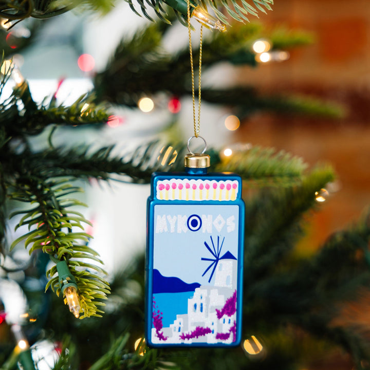 Matchbook Ornament - Mykonos