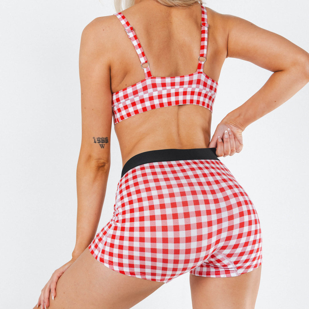 The Hot Diggity | Red Gingham Women’s Boxers