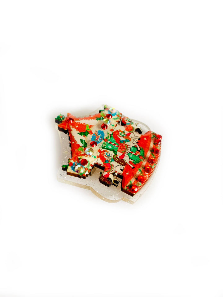 Christmas Carousel Brooch by Rosie Rose Parker