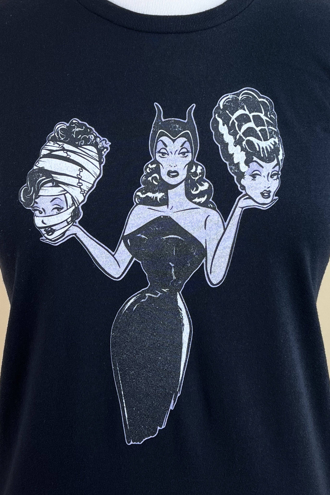 Mind Your Head Fitted Tee in Black - SMALL