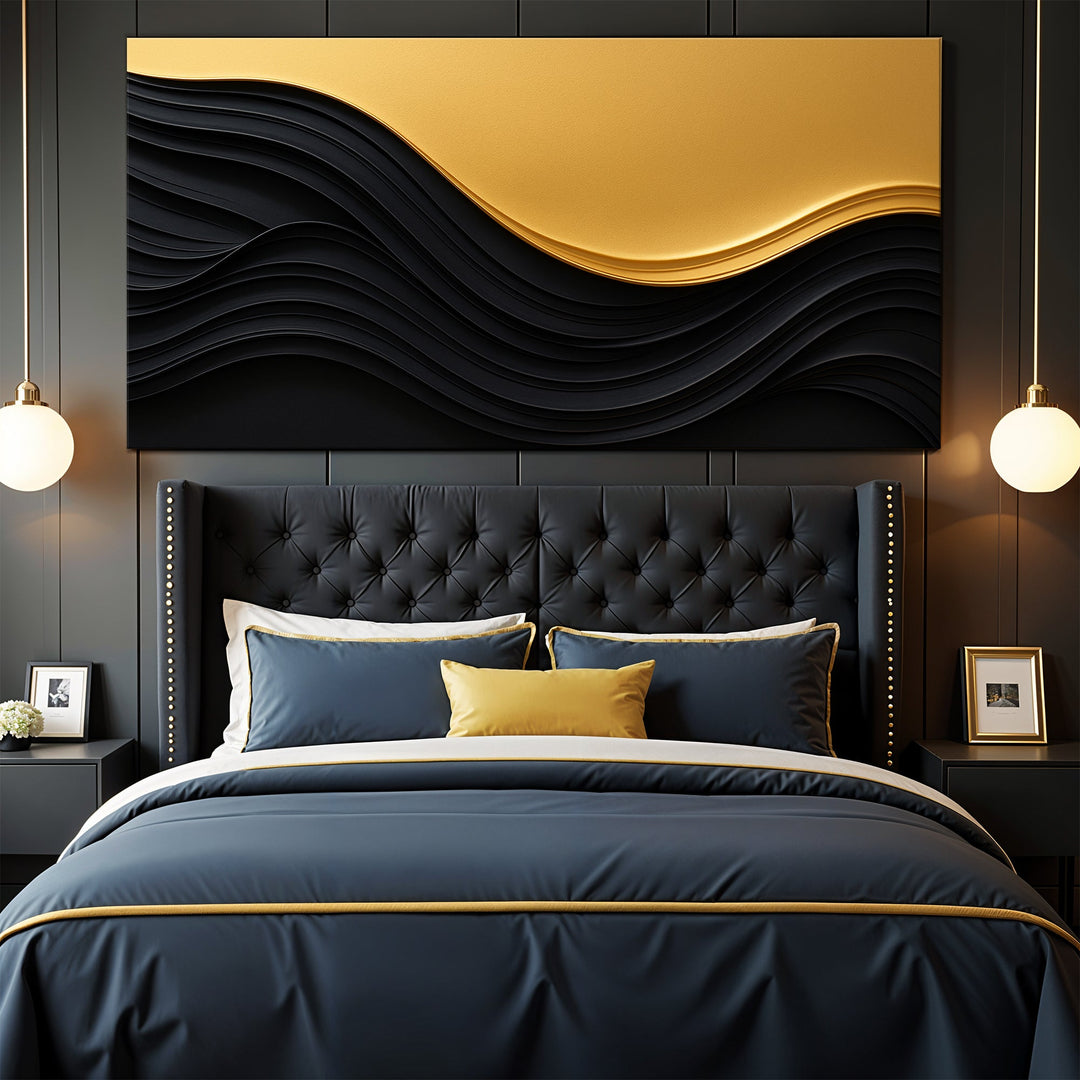 Black And Gold Minimalist Abstract VI