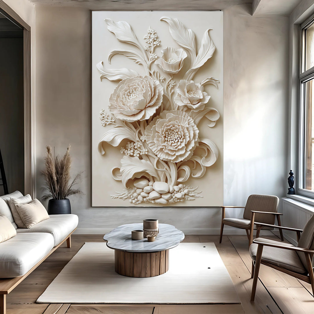 3D Minimalist Flower Wall Art