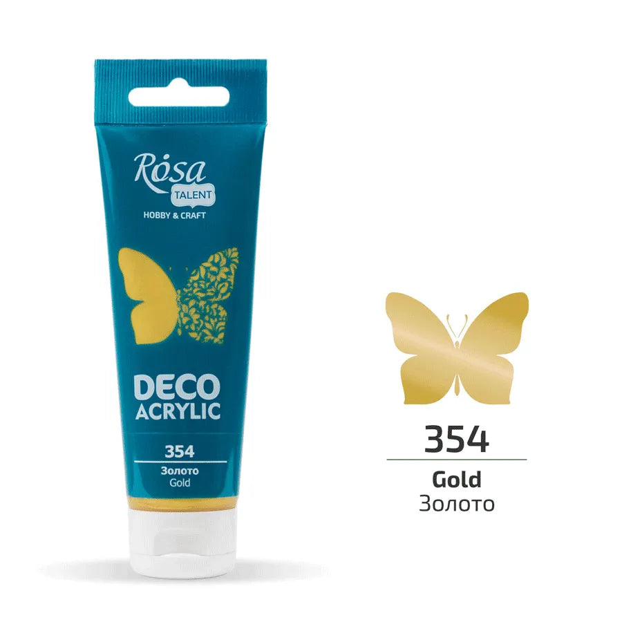 Rosa Studio Acrylic for Decor. (354) Gold. Metallic. 2.54 oz.
