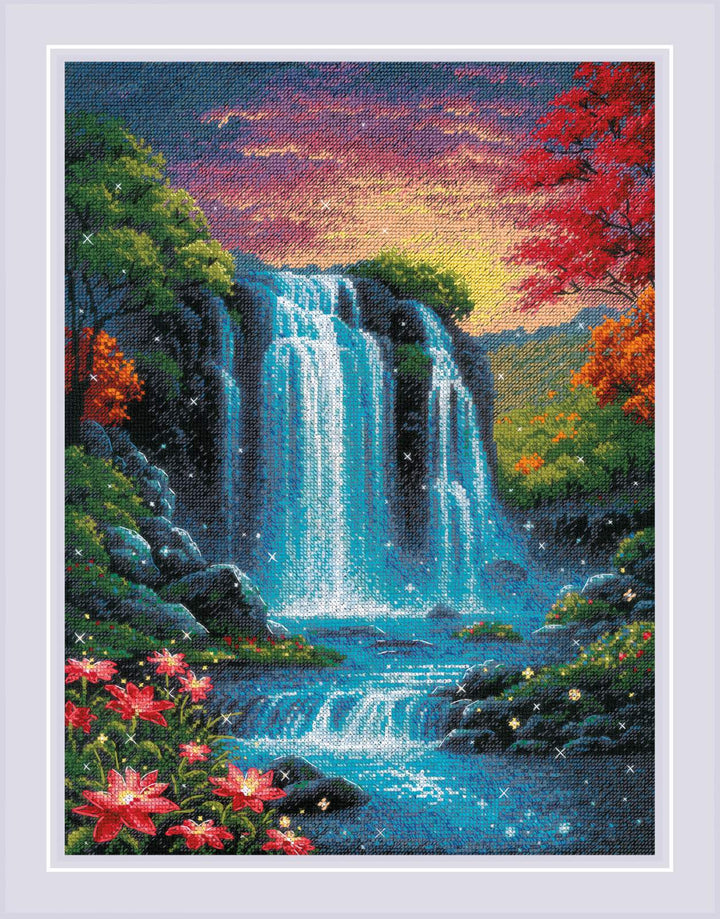 Magical Waterfall  R2274 Counted Cross Stitch Kit