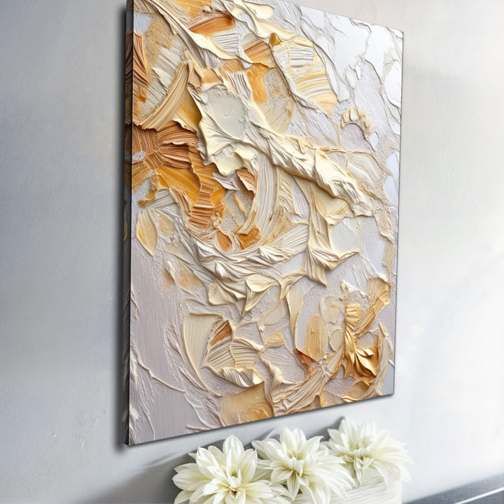 Minimalist Wave Abstract Impasto Wall Art