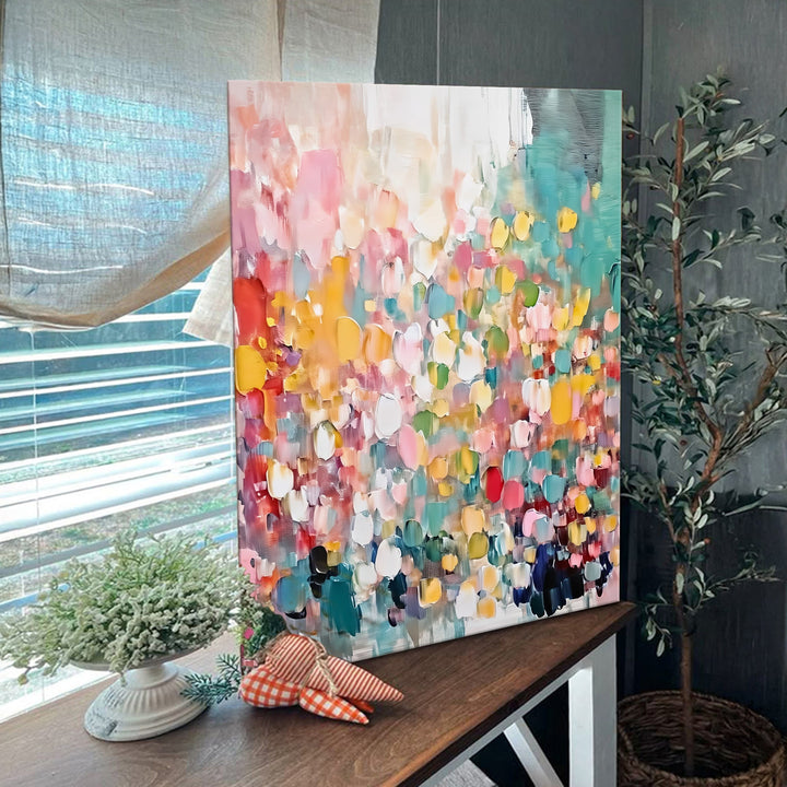 Wild Bloom Abstract Impasto Wall Art