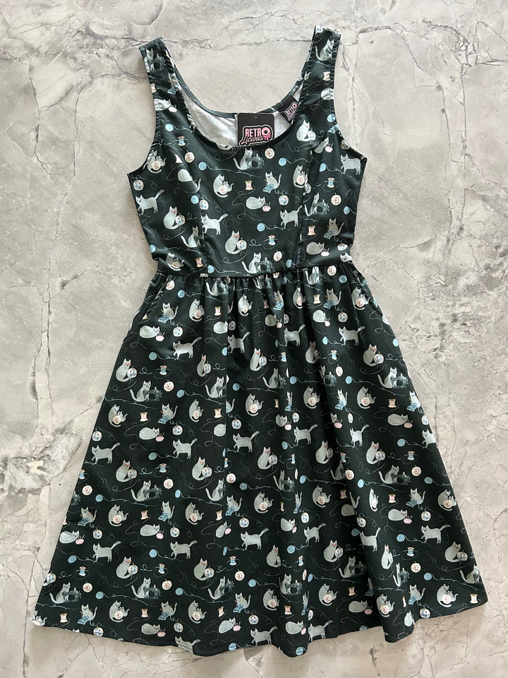 Cats and Yarn Fit & Flare Dress