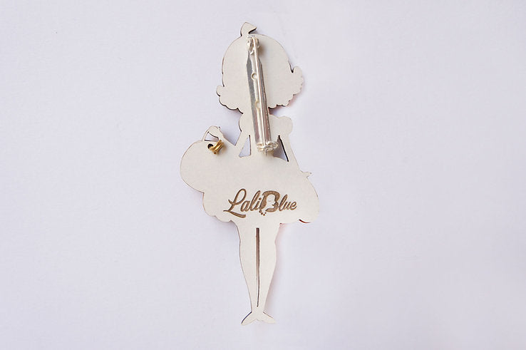 Pumpkin Woman Brooch by Laliblue