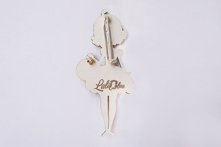 Pumpkin Woman Brooch by Laliblue