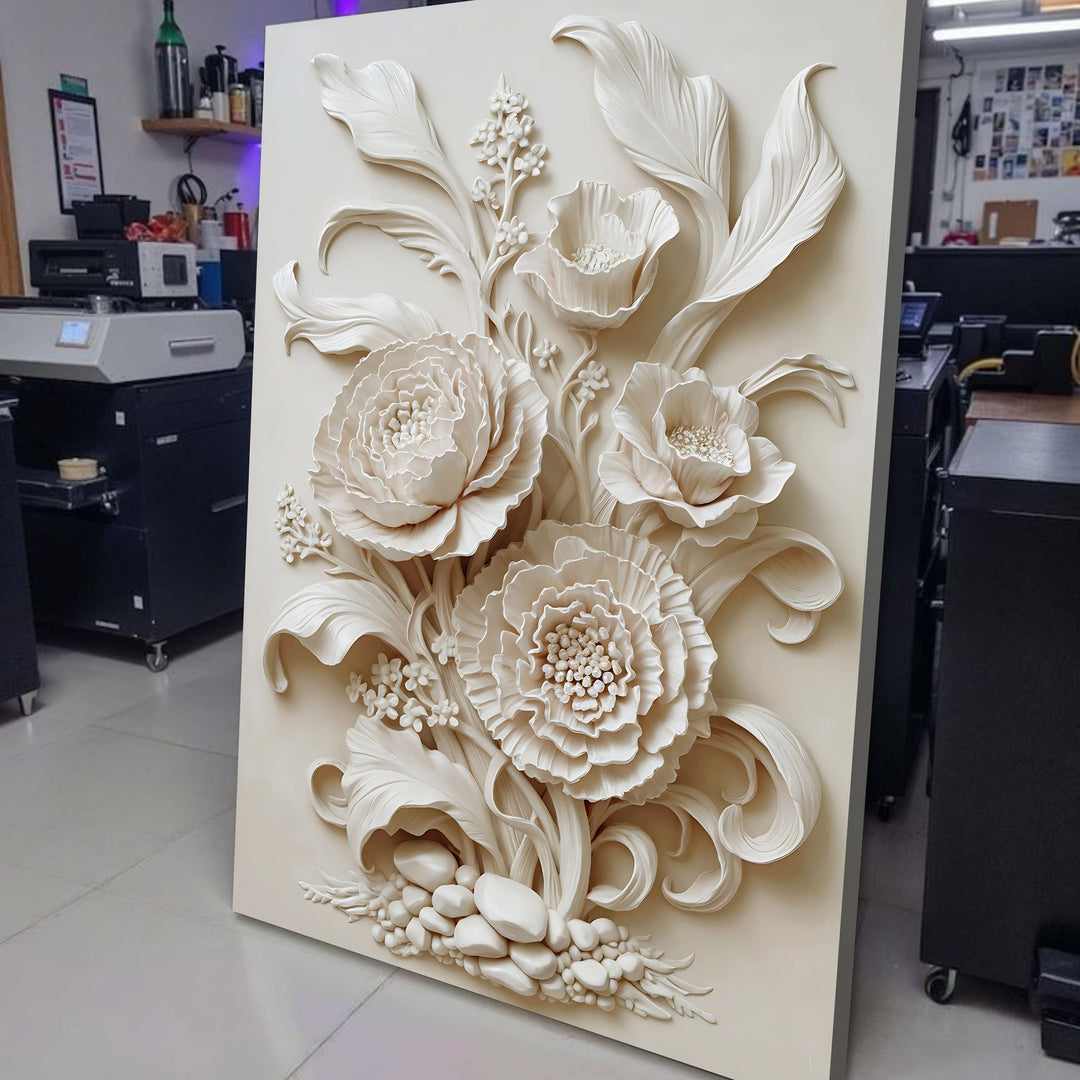 3D Minimalist Flower Wall Art