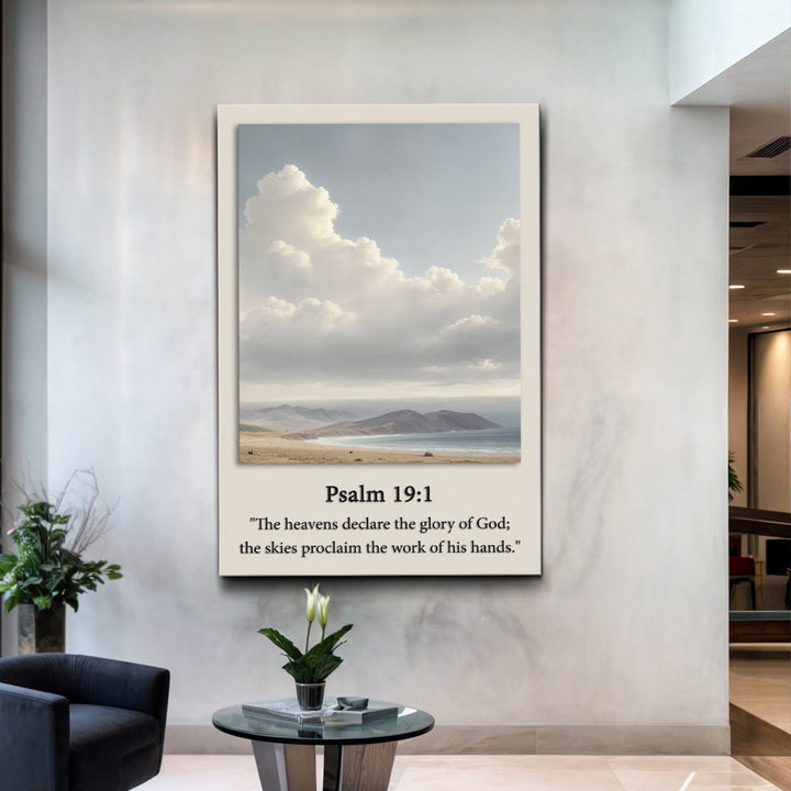 Psalm 19:1 - The Heavens Declare The Glory of God Faith Sign