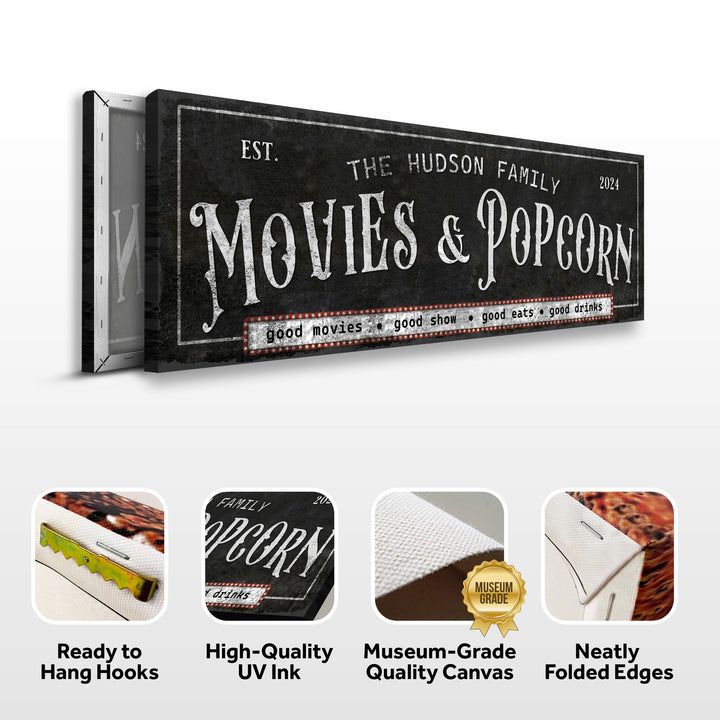 Personalized Movies & Popcorn Sign II