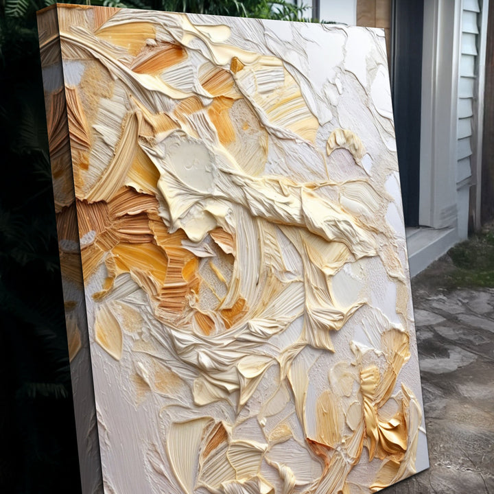 Minimalist Wave Abstract Impasto Wall Art