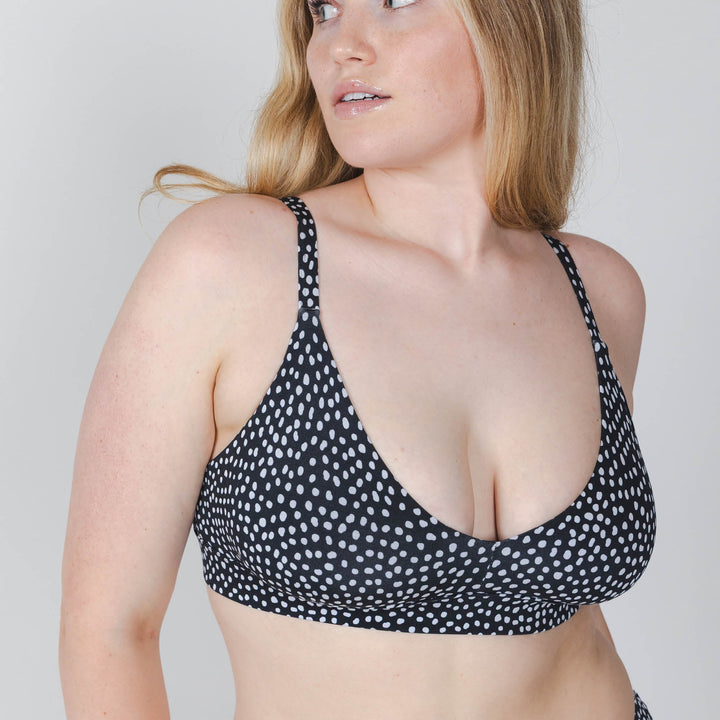 The Salt & Pepper | Polka Dot Boob Hammock™ Busty Bralette