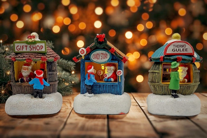 Holiday Coffee Shop. Christmas Village Decor Wizardi F07-N1-4-22758A
