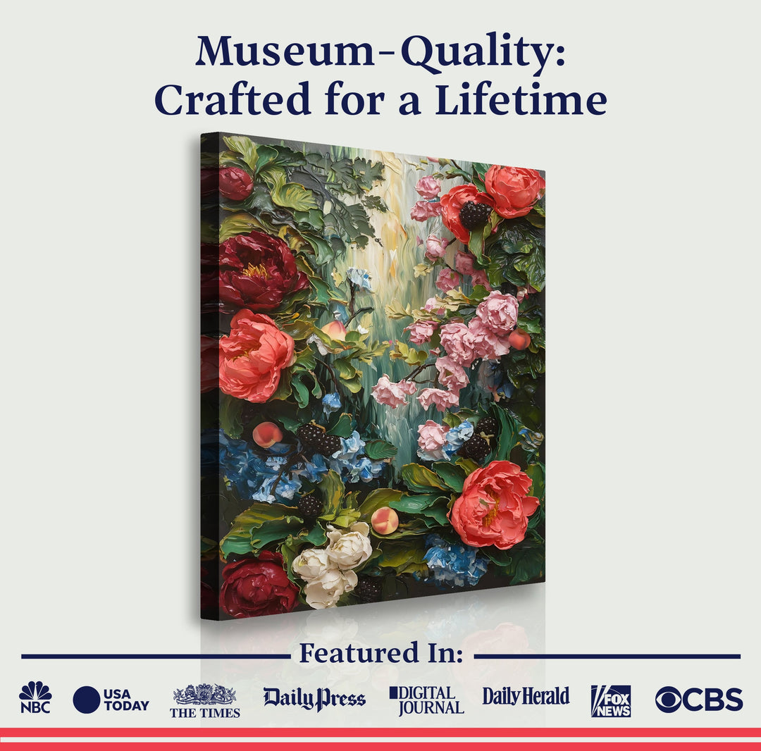 Garden Floral Impasto Wall Art