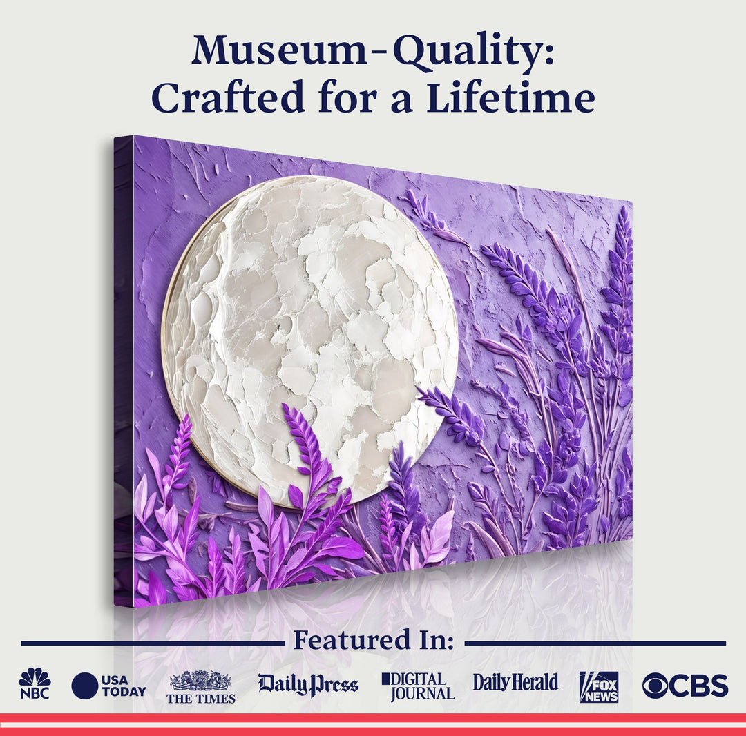 3D Lavander Moon Wall Art