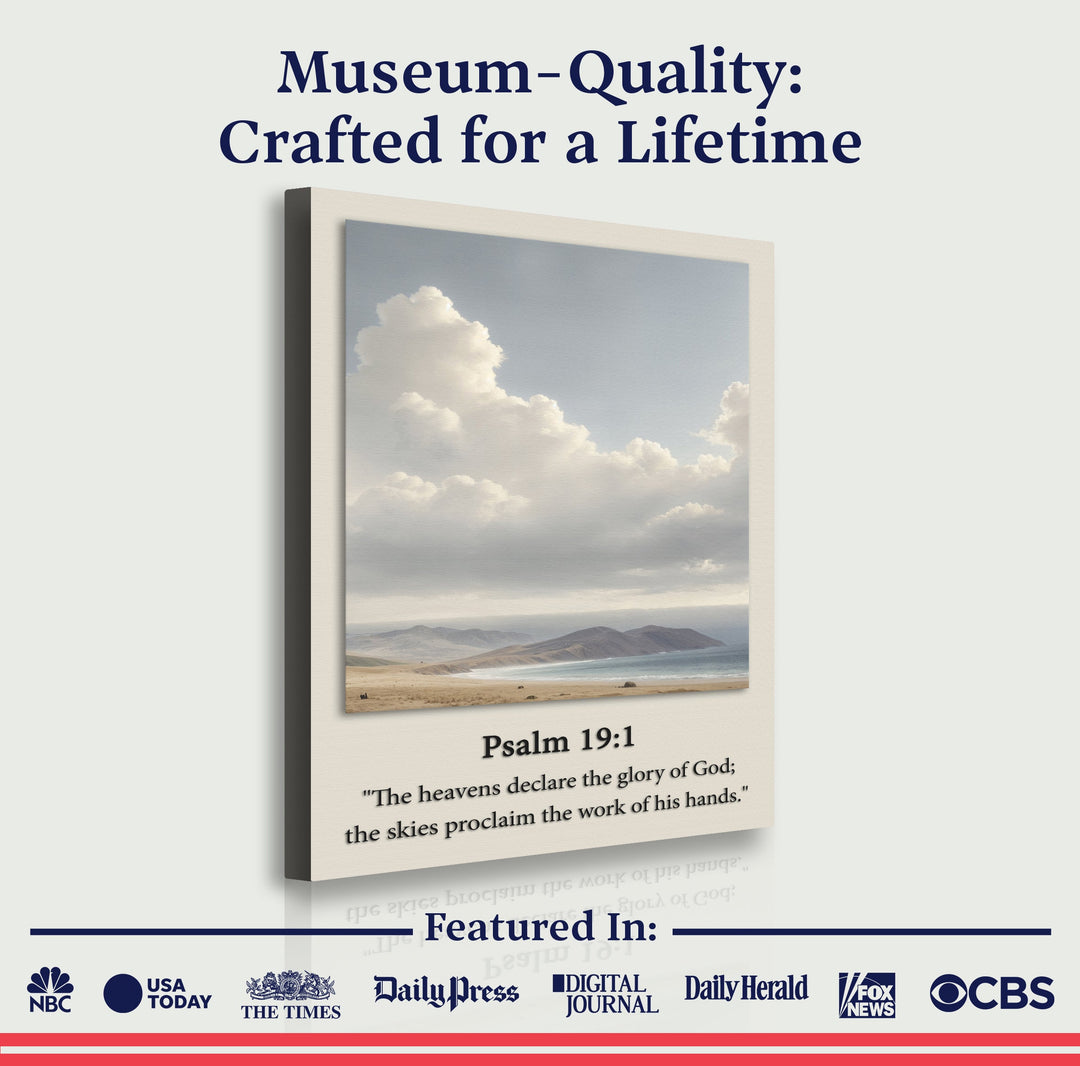 Psalm 19:1 - The Heavens Declare The Glory of God Faith Sign