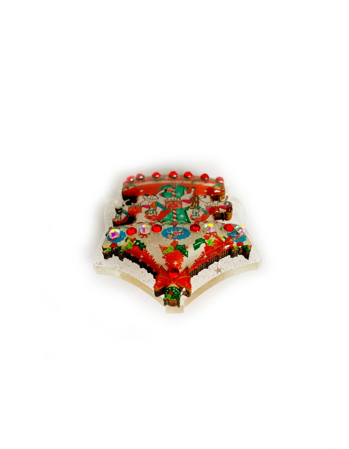 Christmas Carousel Brooch by Rosie Rose Parker