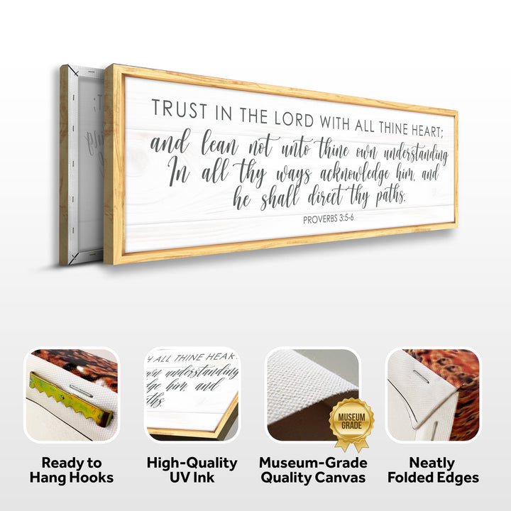 Proverbs 3:5-6 Trust In The Lord With All Your Heart Faith Sign