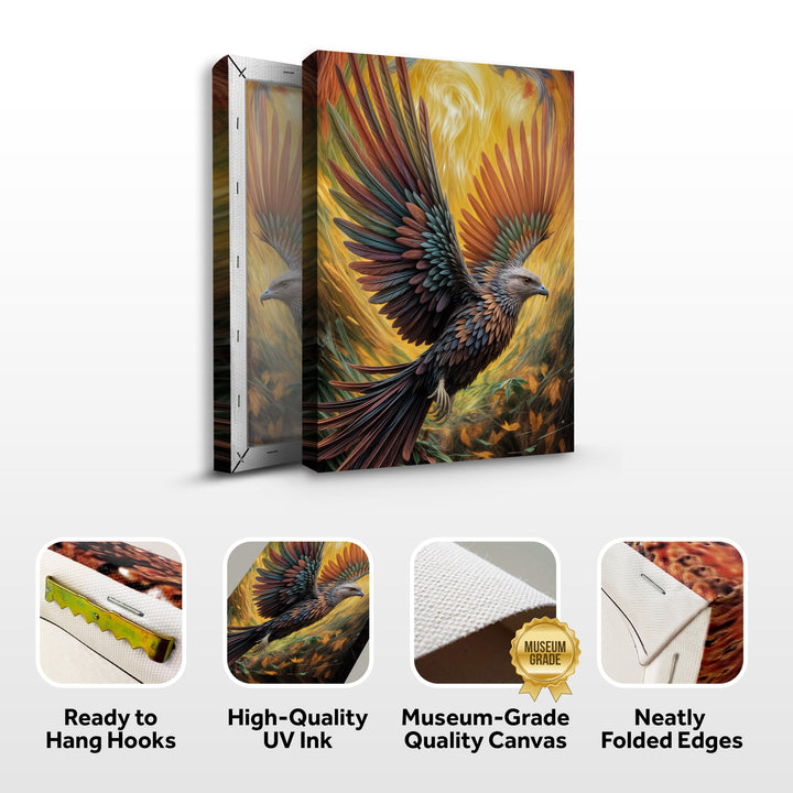 Flight Of Fancy Bird Impasto Wall Art