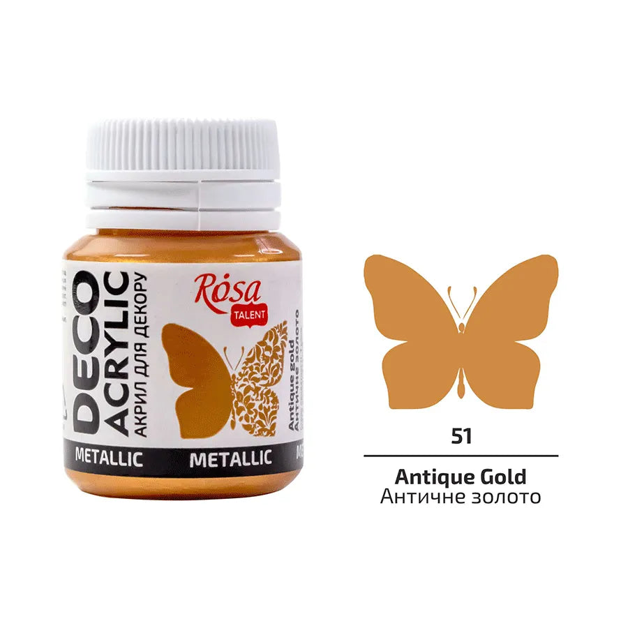 Rosa Talent Acrylic for Decor. 51 Antique Gold. Metallic. 0.68 oz.