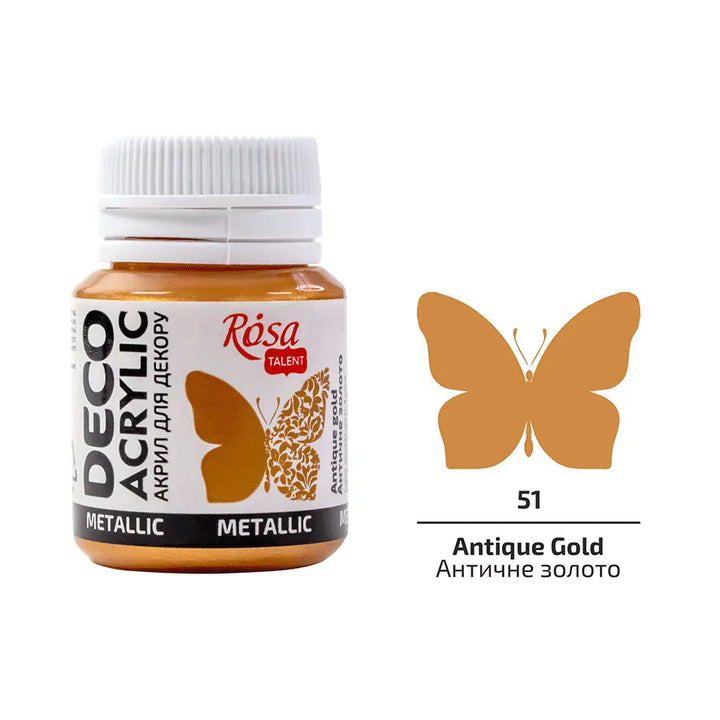 Rosa Talent Acrylic for Decor. 51 Antique Gold. Metallic. 0.68 oz.