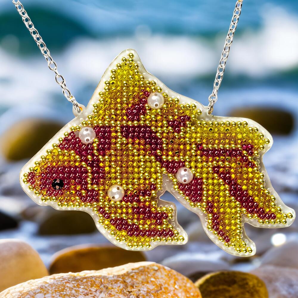 Set for embroidery with beads on a plastic base FLPL-096
