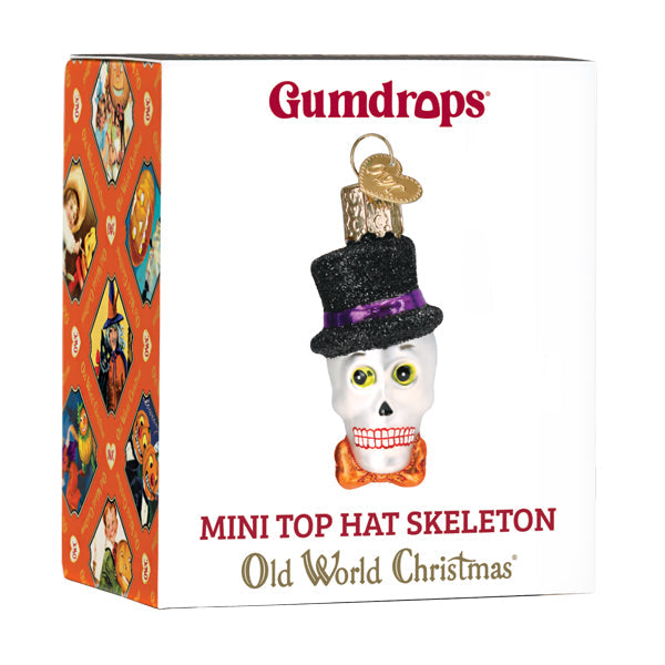 Mini Top Hat Skeleton Ornament