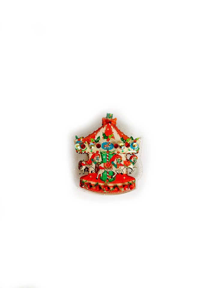 Christmas Carousel Brooch by Rosie Rose Parker