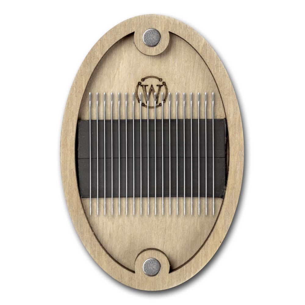 Magnetic Needle Case Oval – “Silver Flower” FLZB(N)-188