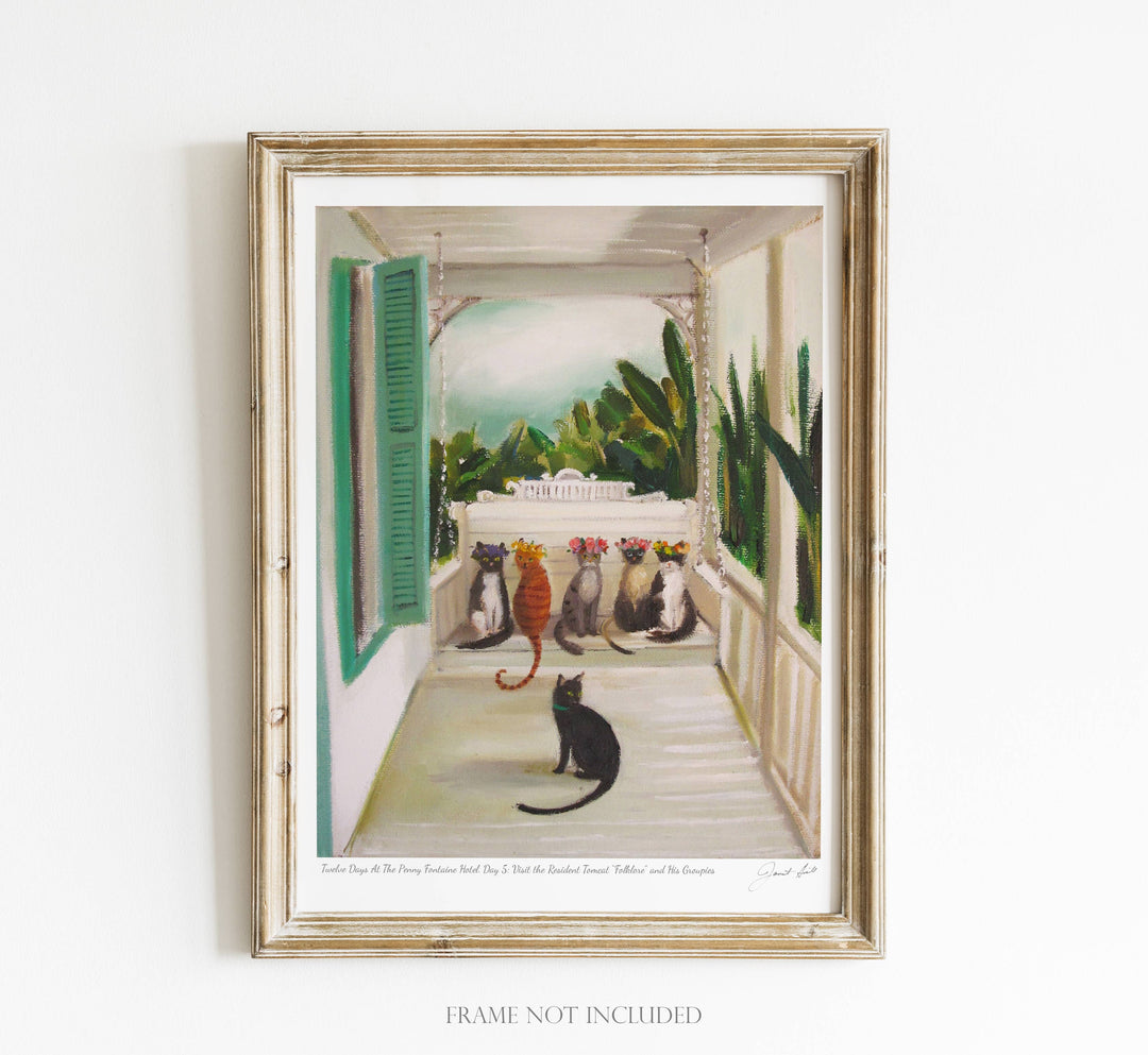 Twelve Days Penny Fontaine Hotel. Day 5 Art Print - 8.5 X 11