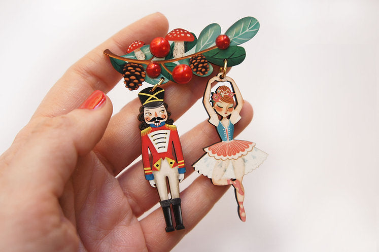 Nutcracker Couple Brooch by Laliblue