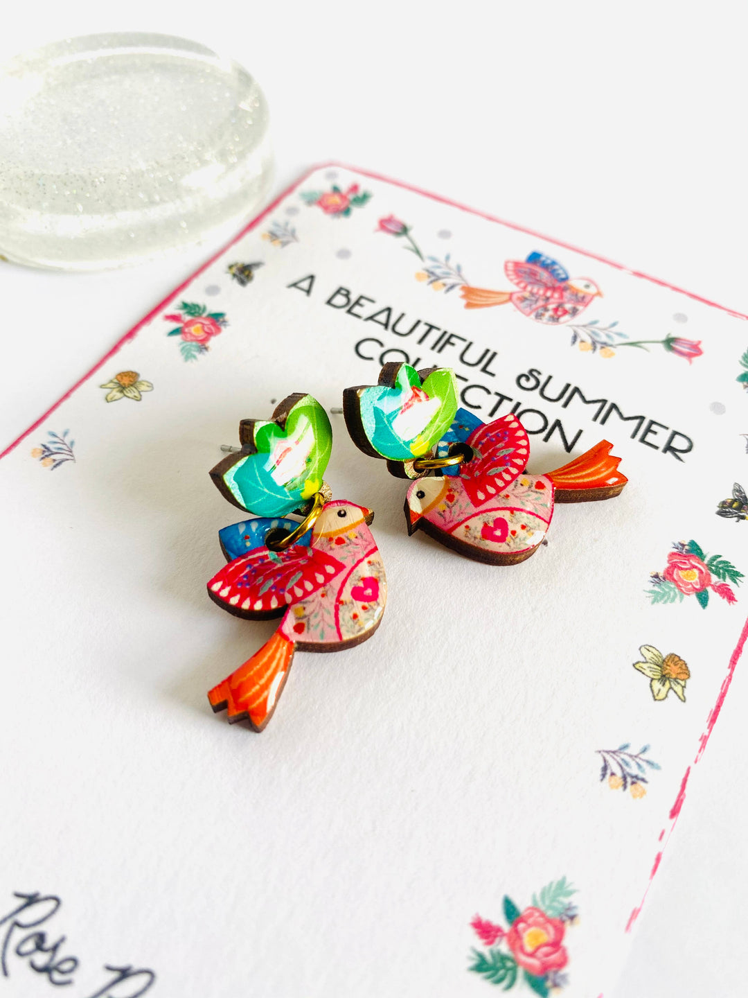 Love Bird Large Statement Earrings by Rosie Rose Parker