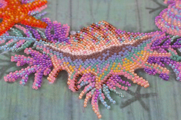 Bead Embroidery Kit - Wreath of shells