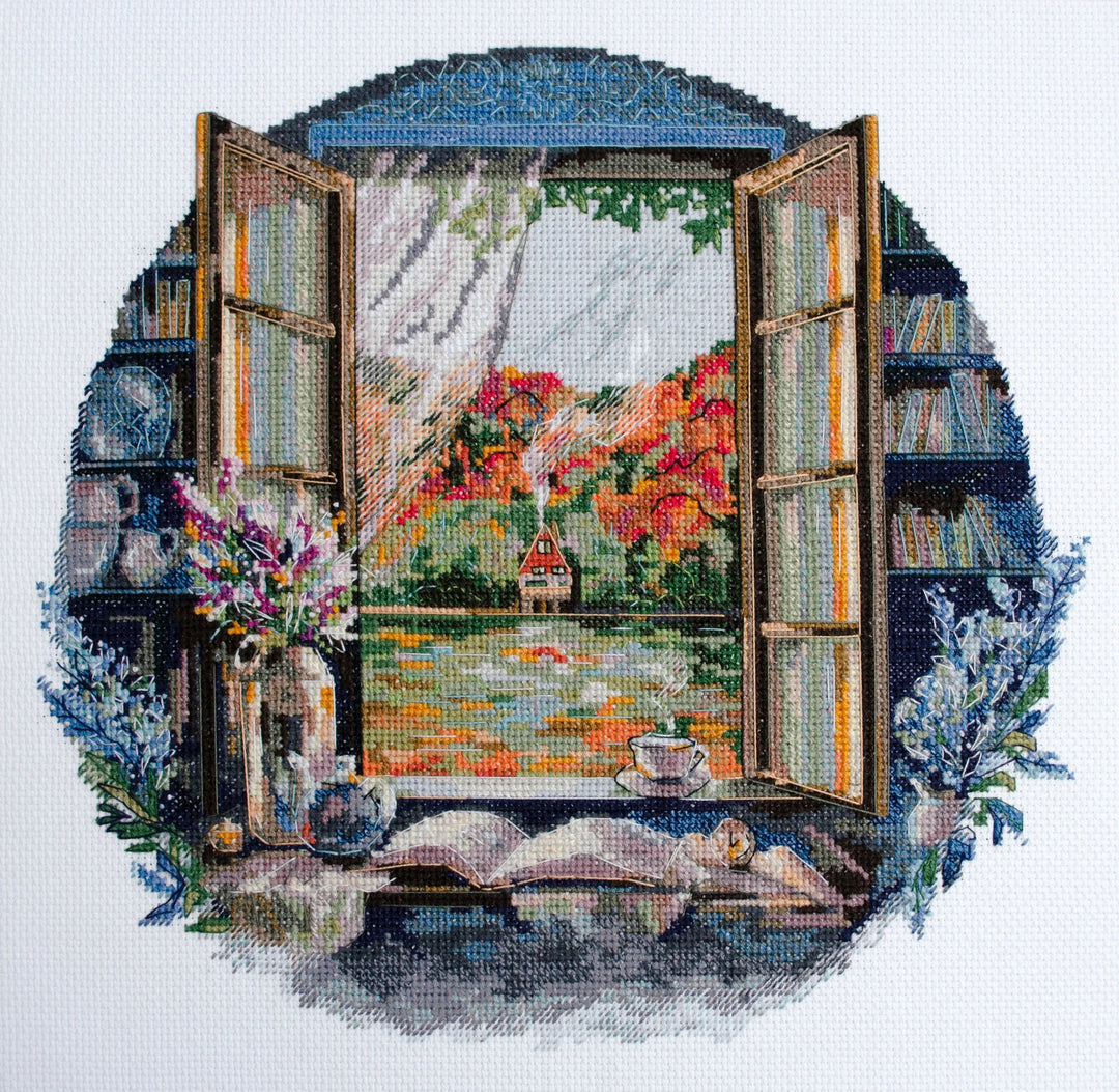 Cross-stitch kit - Tea party by the window AH-199