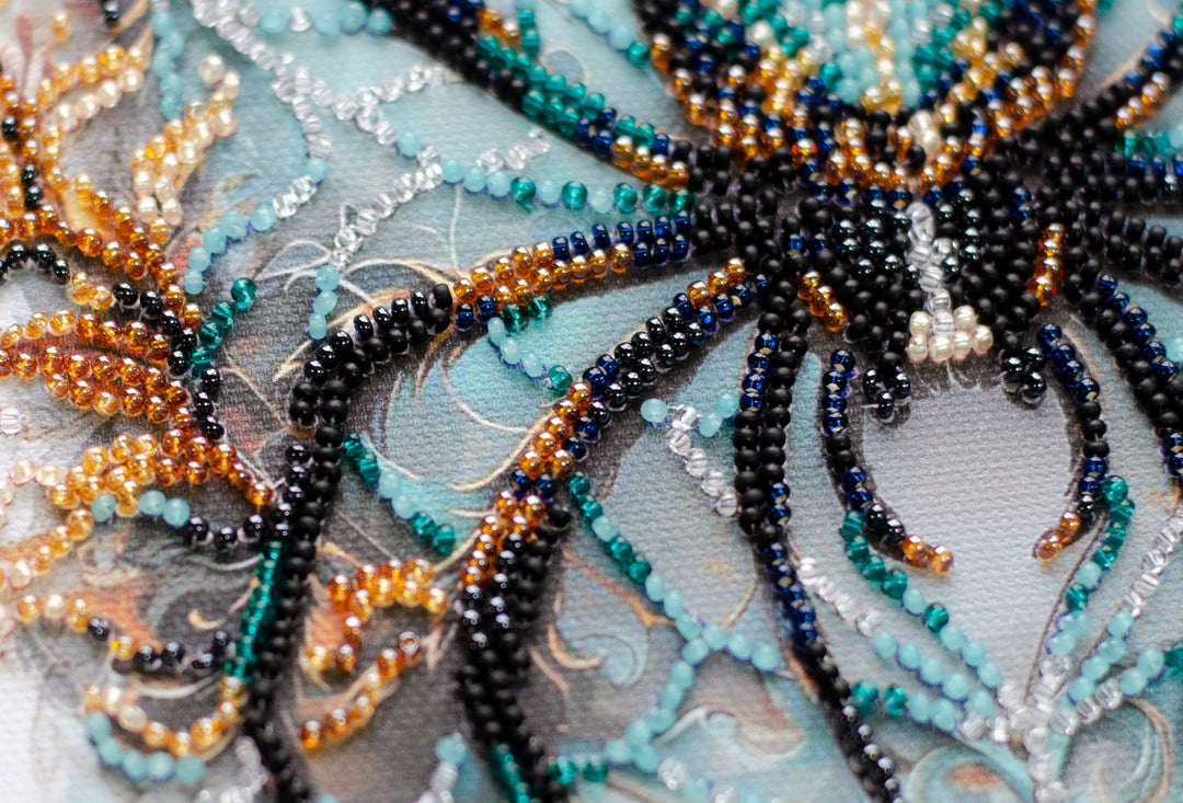 Mid-sized Bead Embroidery kit - Crystal Web