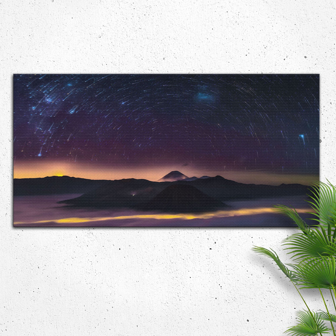 Majestic Starry Night Sky Canvas Wall Art