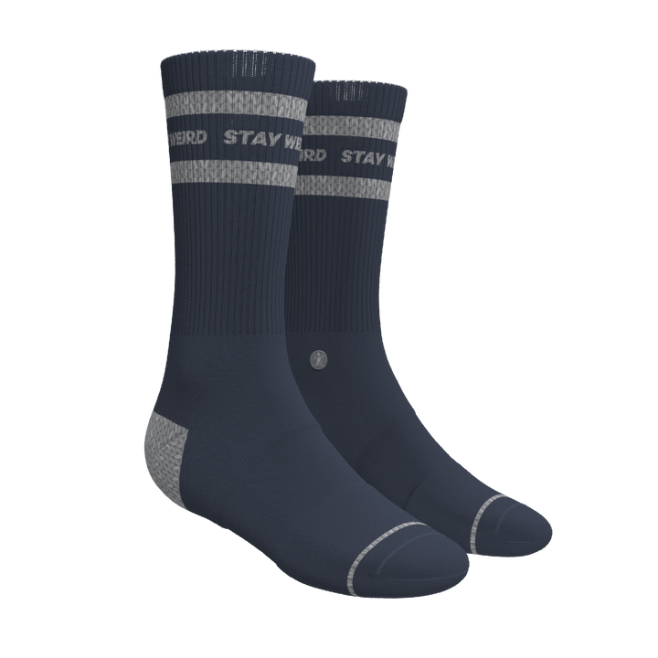The Arctic | Navy and Grey Heel Hammock™ Crew Socks