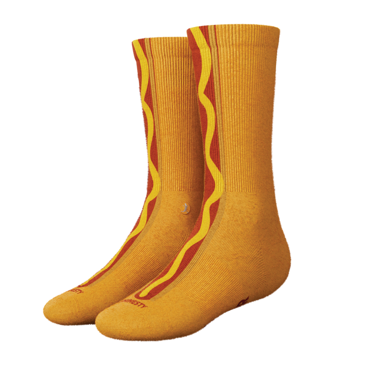 The Ask Me | Hot Dog Heel Hammock™ Crew Socks